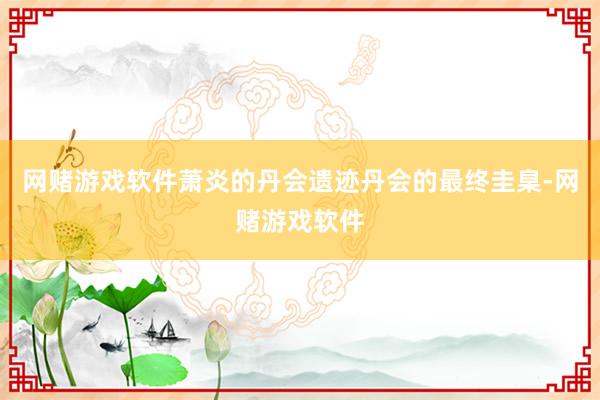 网赌游戏软件萧炎的丹会遗迹丹会的最终圭臬-网赌游戏软件