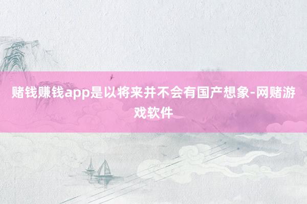 赌钱赚钱app是以将来并不会有国产想象-网赌游戏软件