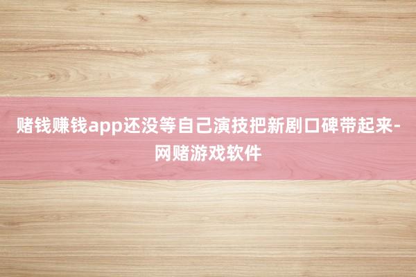 赌钱赚钱app还没等自己演技把新剧口碑带起来-网赌游戏软件