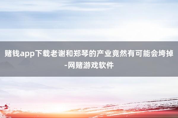 赌钱app下载老谢和郑琴的产业竟然有可能会垮掉-网赌游戏软件