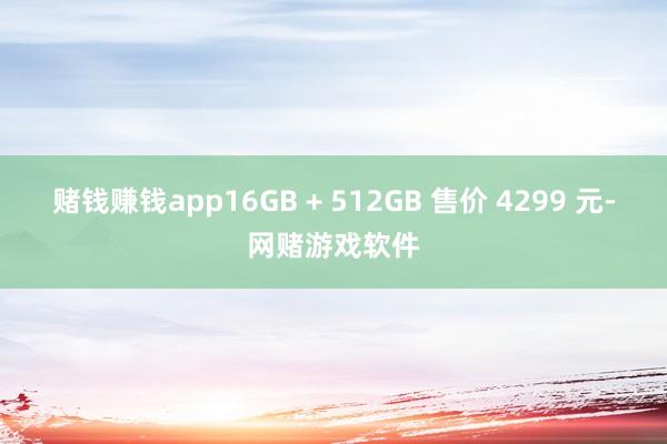 赌钱赚钱app16GB + 512GB 售价 4299 元-网赌游戏软件