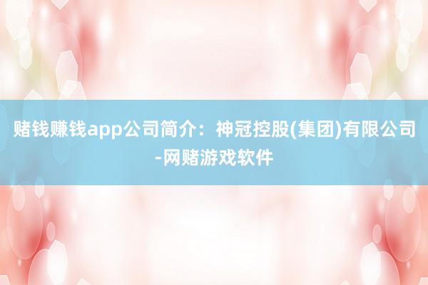 赌钱赚钱app公司简介：神冠控股(集团)有限公司-网赌游戏软件