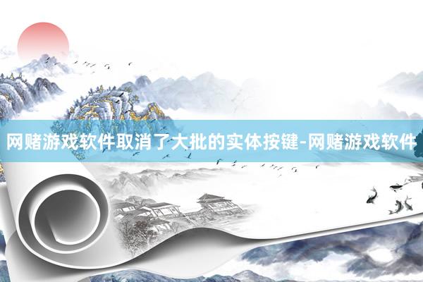 网赌游戏软件取消了大批的实体按键-网赌游戏软件