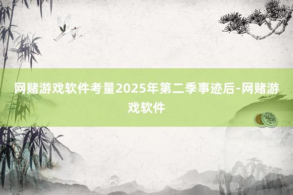 网赌游戏软件考量2025年第二季事迹后-网赌游戏软件