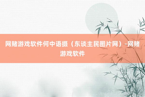 网赌游戏软件何中语摄（东谈主民图片网）-网赌游戏软件